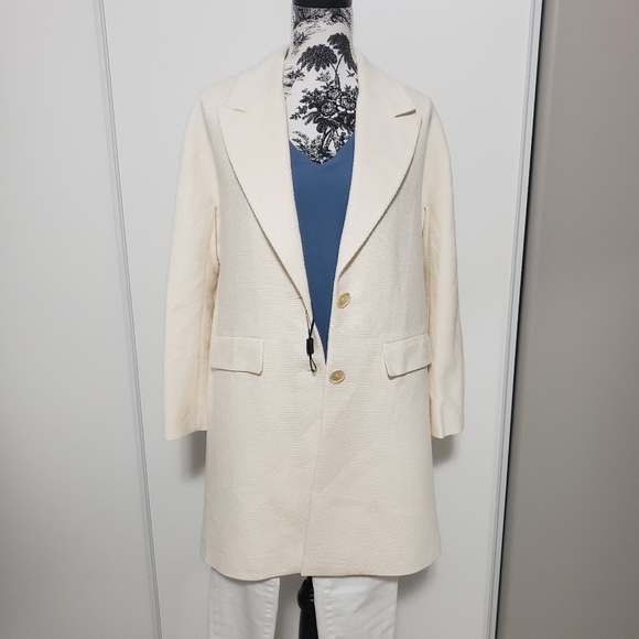 NWT Massimo Dutti Linen/cotton spring coat sz S - Picture 1 of 4